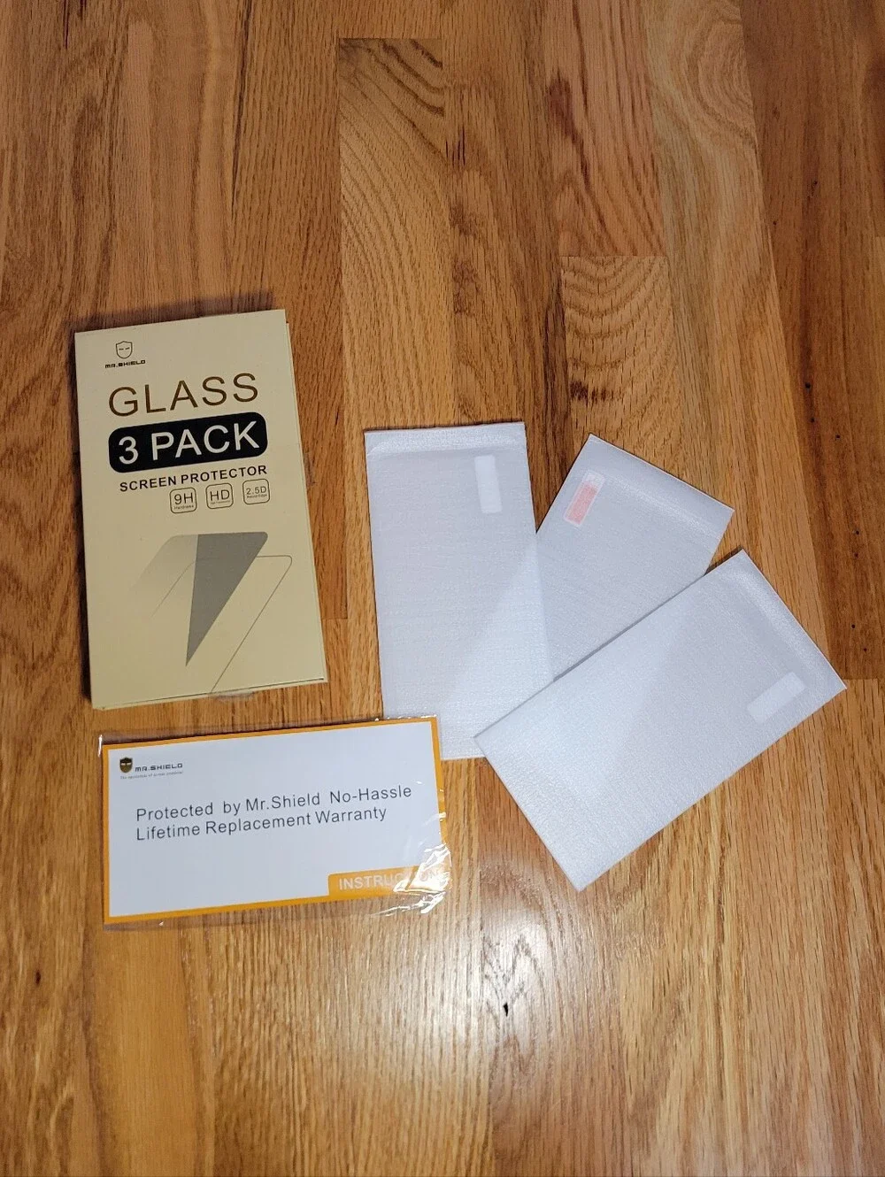 NIB Mr.Shield 3-Pack Tempered Glass Screen Protector- Samsung Galaxy S10E Phone